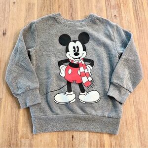 Kids gray fleece Mickey Mouse sweater